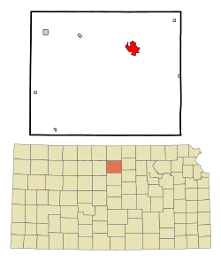 Mitchell County Kansas Incorporated and Unincorporated areas Beloit Highlighted
